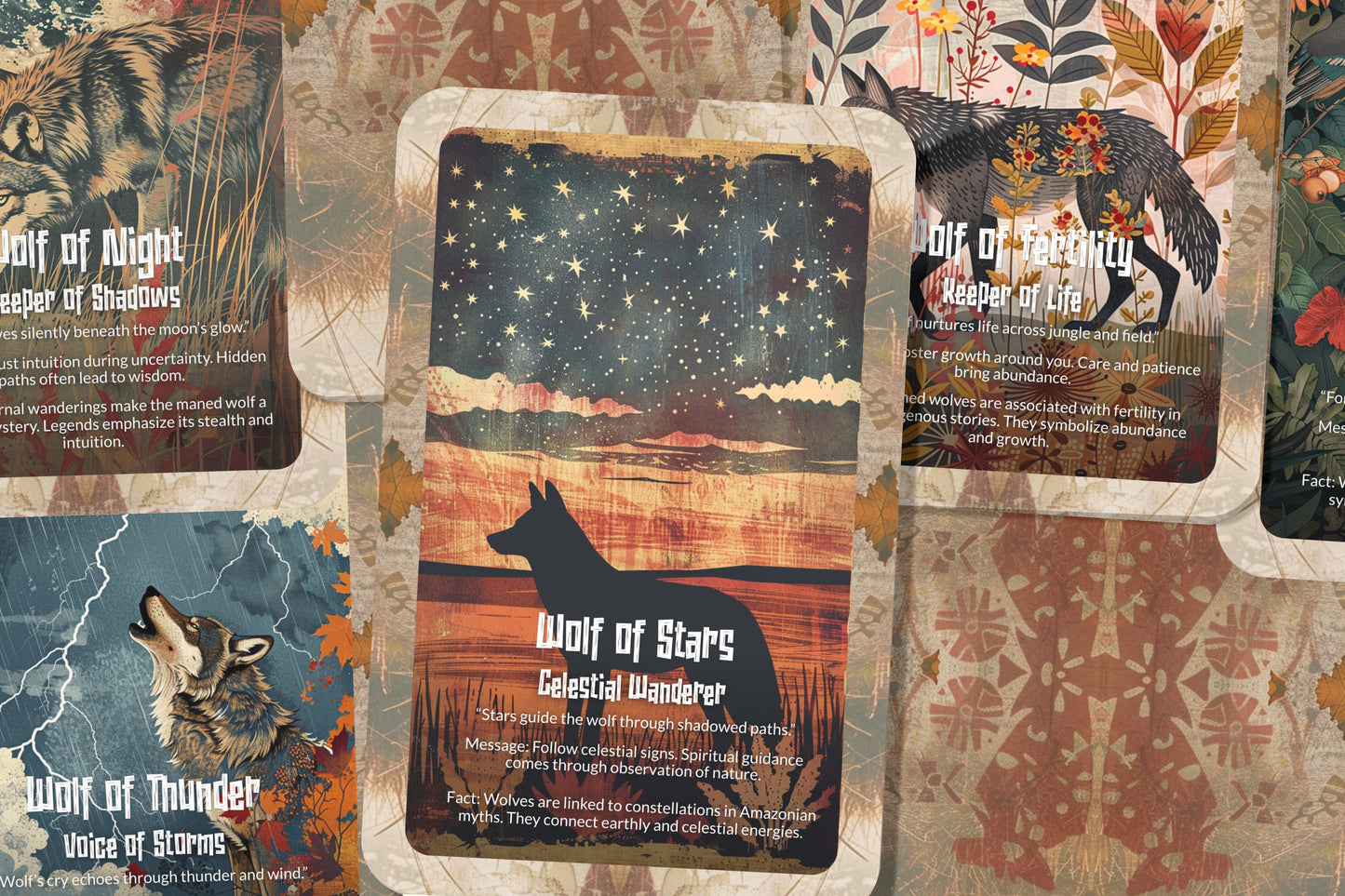 The Oracle of the Maned Wolf – A Sacred Wanderer Oracle Deck – 22 Oracle Cards – Keeper of the Grasslands