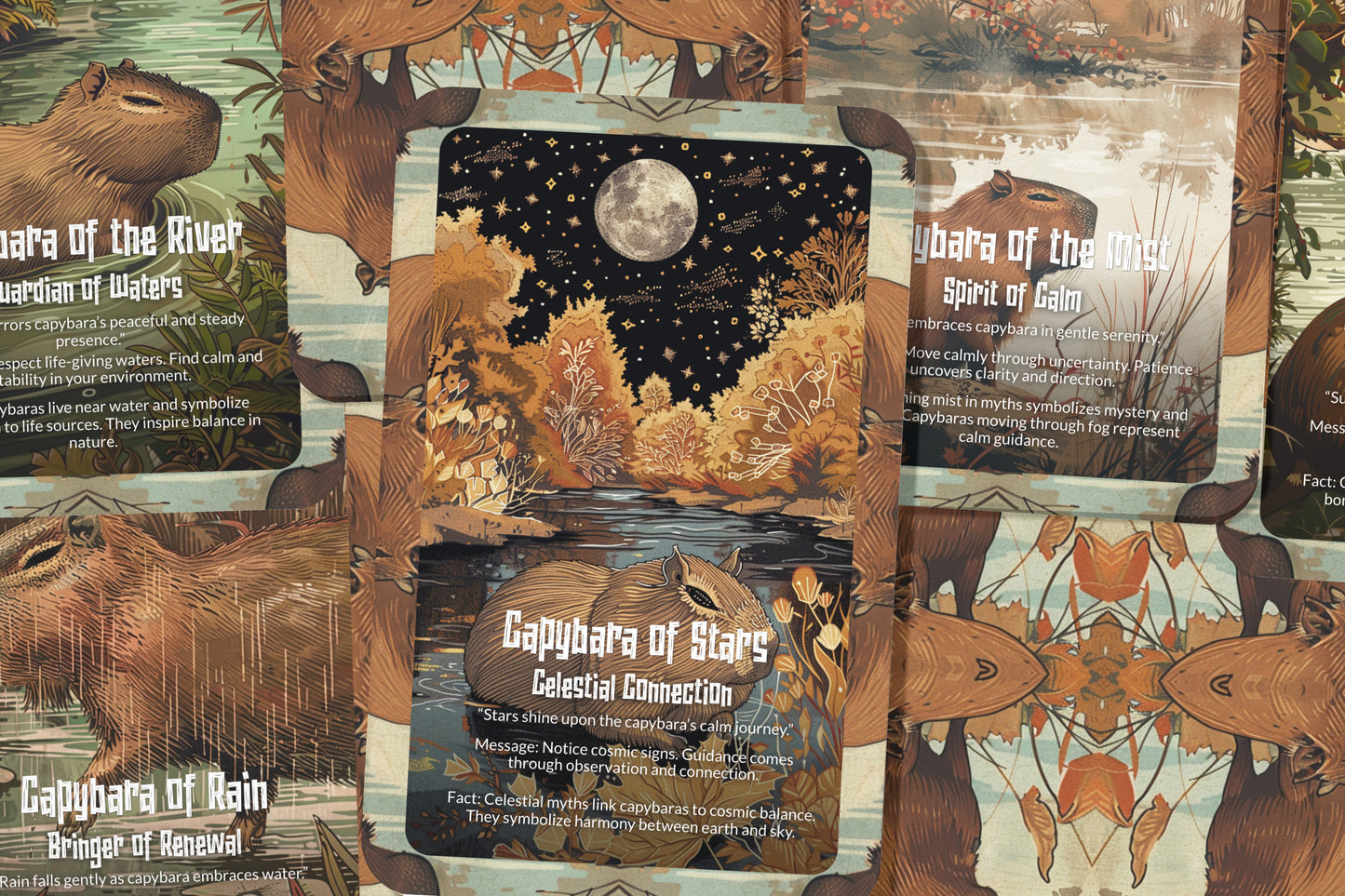 The Oracle of the Capybara – A Gentle Water Oracle Deck – 22 Oracle Cards – Harmony of River & Land