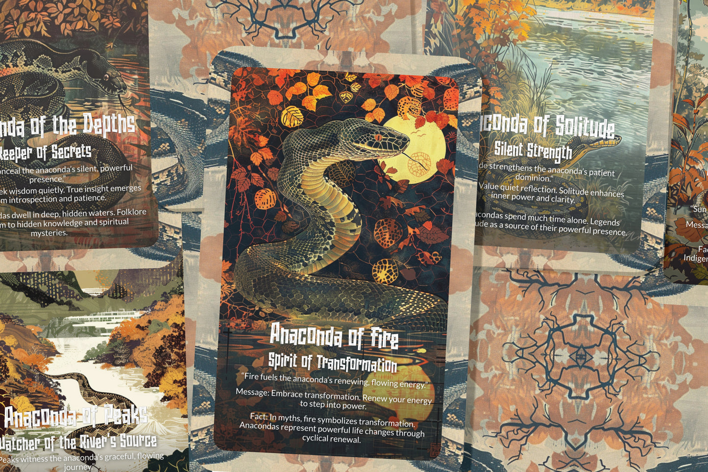 The Oracle of the Anaconda – A River Guardian Oracle Deck – 22 Oracle Cards – Spirit of Flow & Power