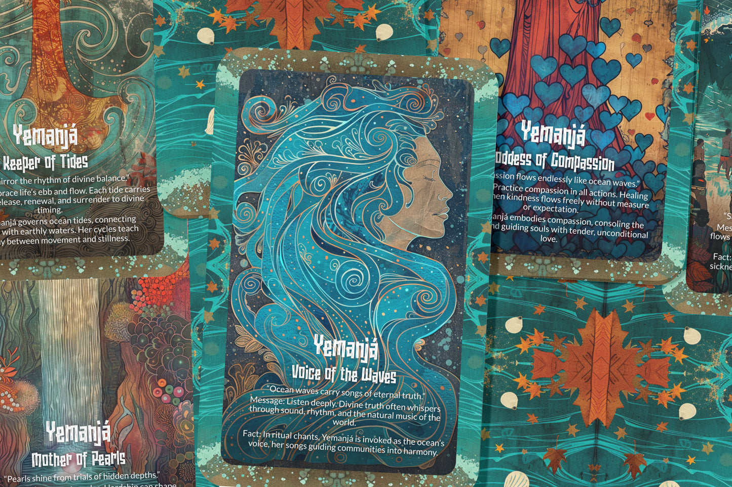 The Oracle of Yemanjá – An Ocean Goddess Oracle Deck – 22 Oracle Cards – Mother of Waters & Fertility