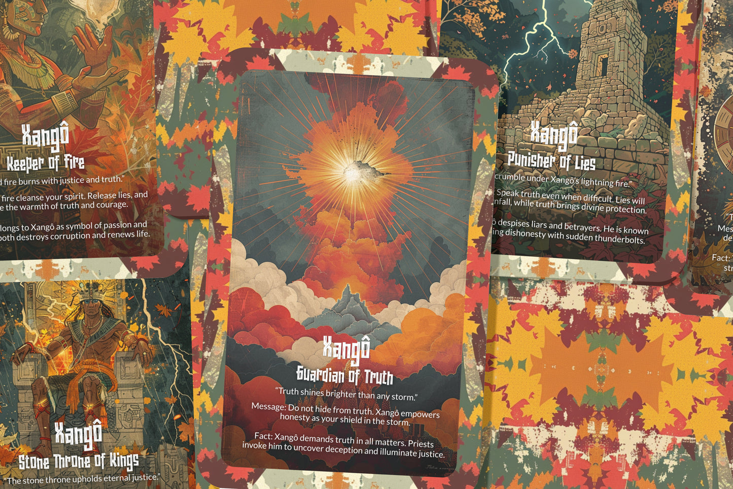 The Oracle of Xangô – A Justice God Oracle Deck – 22 Oracle Cards – Wielder of Thunder & Balance