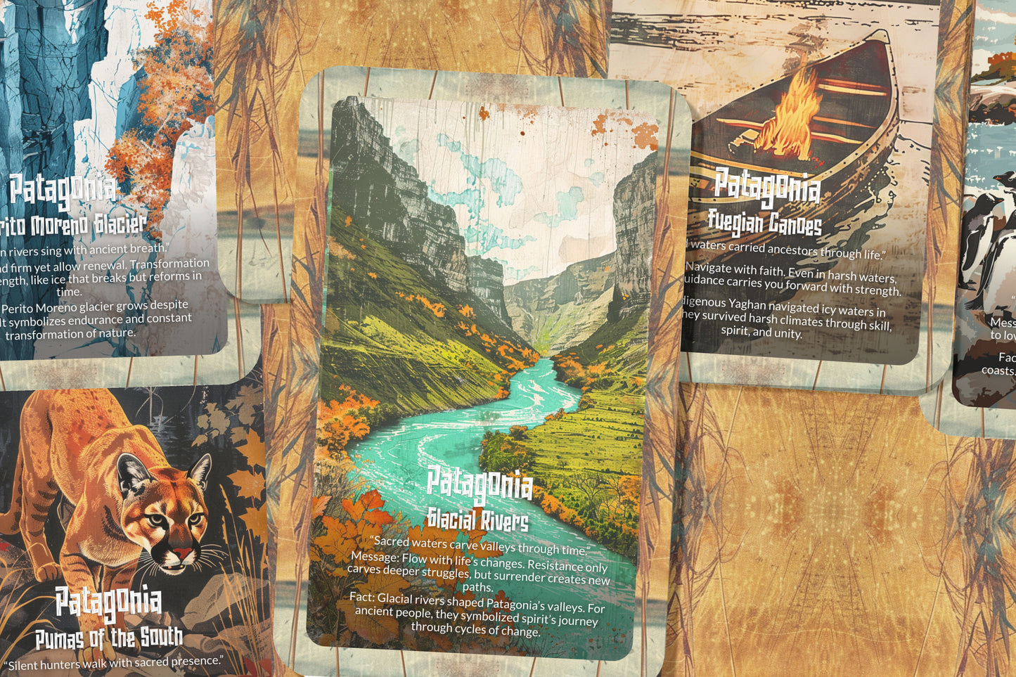The Oracle of Patagonia – A Wilderness Oracle Deck – 22 Oracle Cards – Lands of Ice, Wind & Fire