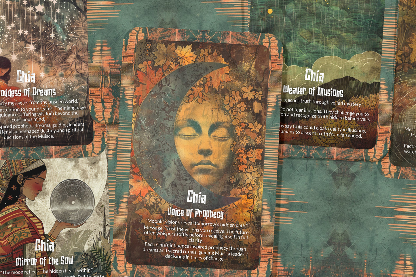 The Oracle of Chía – A Moon Goddess Oracle Deck – 22 Oracle Cards – Radiance of Night & Love