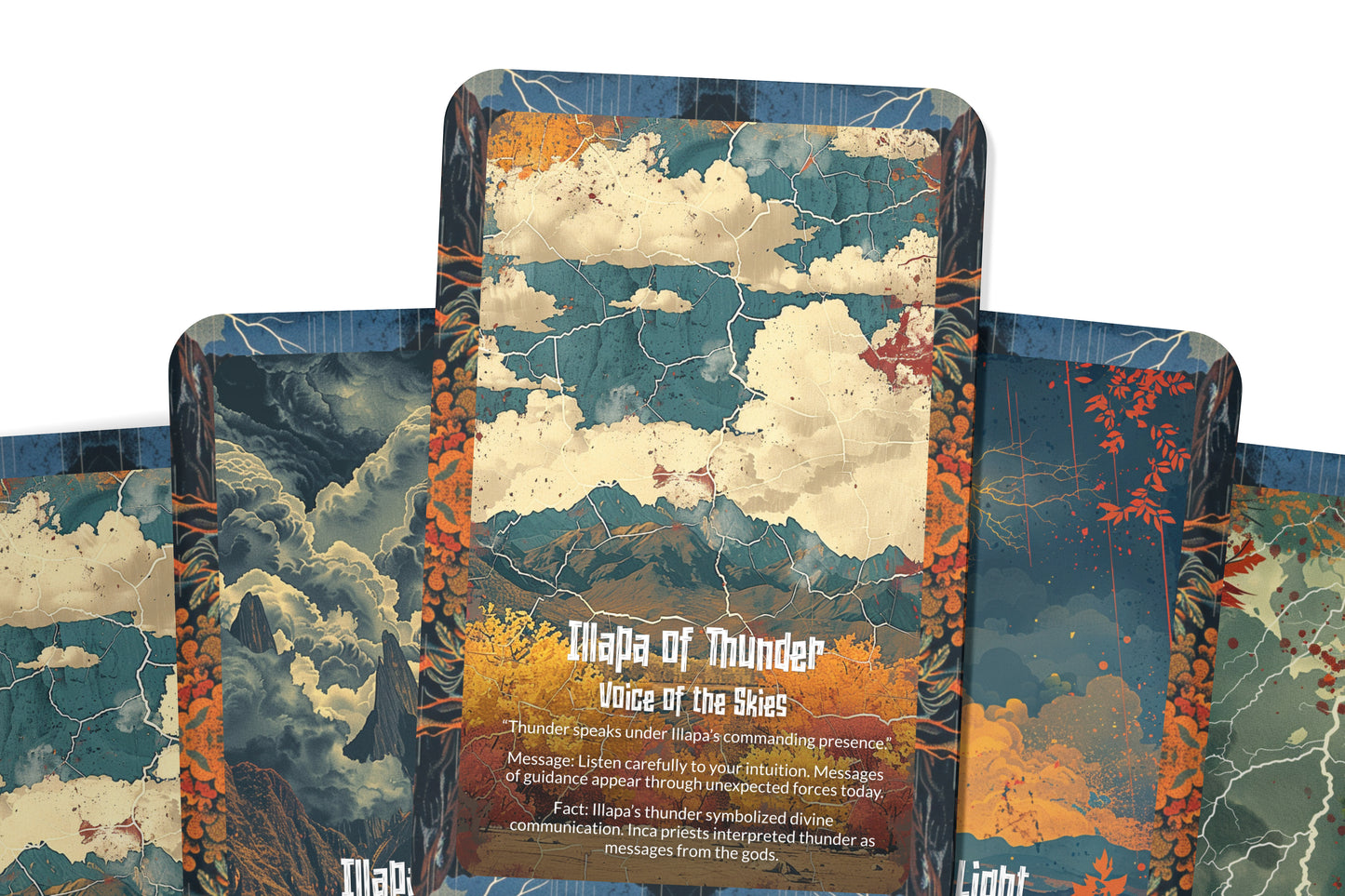 The Oracle of Illapa – A Thunder God Oracle Deck – 22 Oracle Cards – Lord of Rain & Lightning