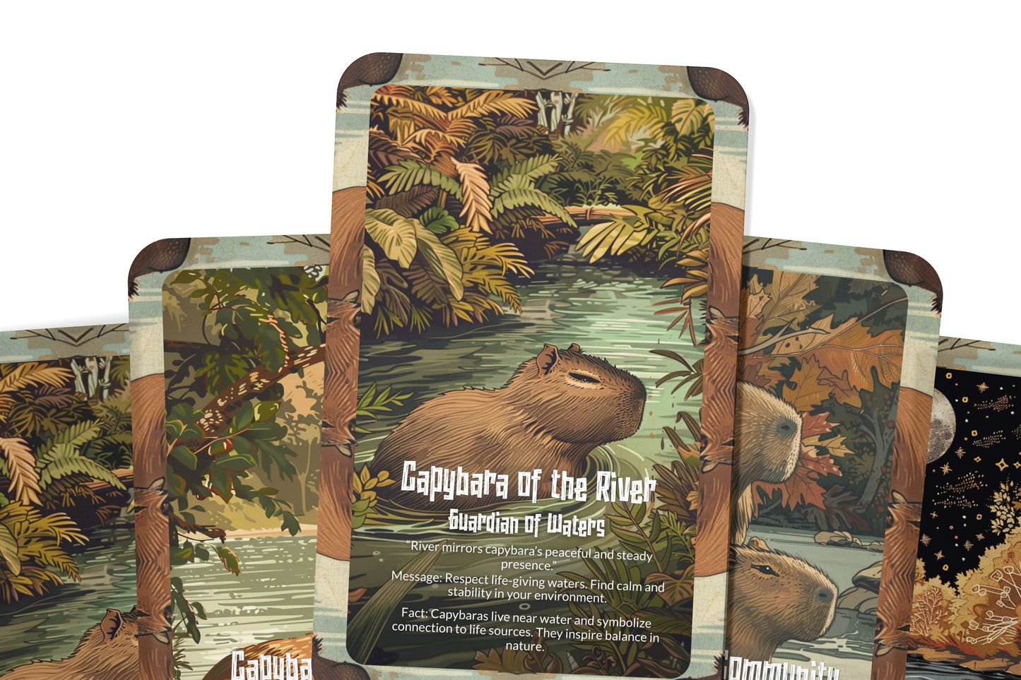 The Oracle of the Capybara – A Gentle Water Oracle Deck – 22 Oracle Cards – Harmony of River & Land