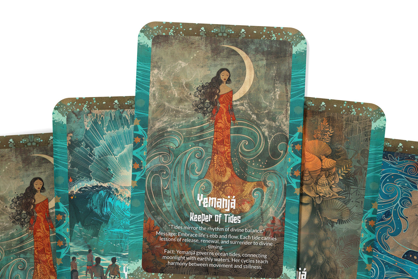 The Oracle of Yemanjá – An Ocean Goddess Oracle Deck – 22 Oracle Cards – Mother of Waters & Fertility