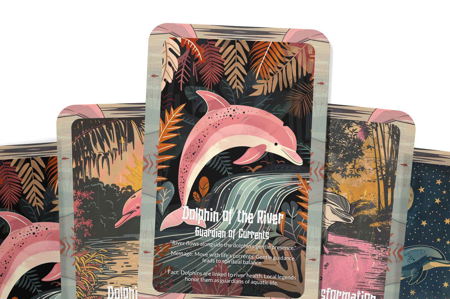 The Oracle of the Pink Dolphin – A River Spirit Oracle Deck – 22 Oracle Cards – Enchanter of Amazonian Waters