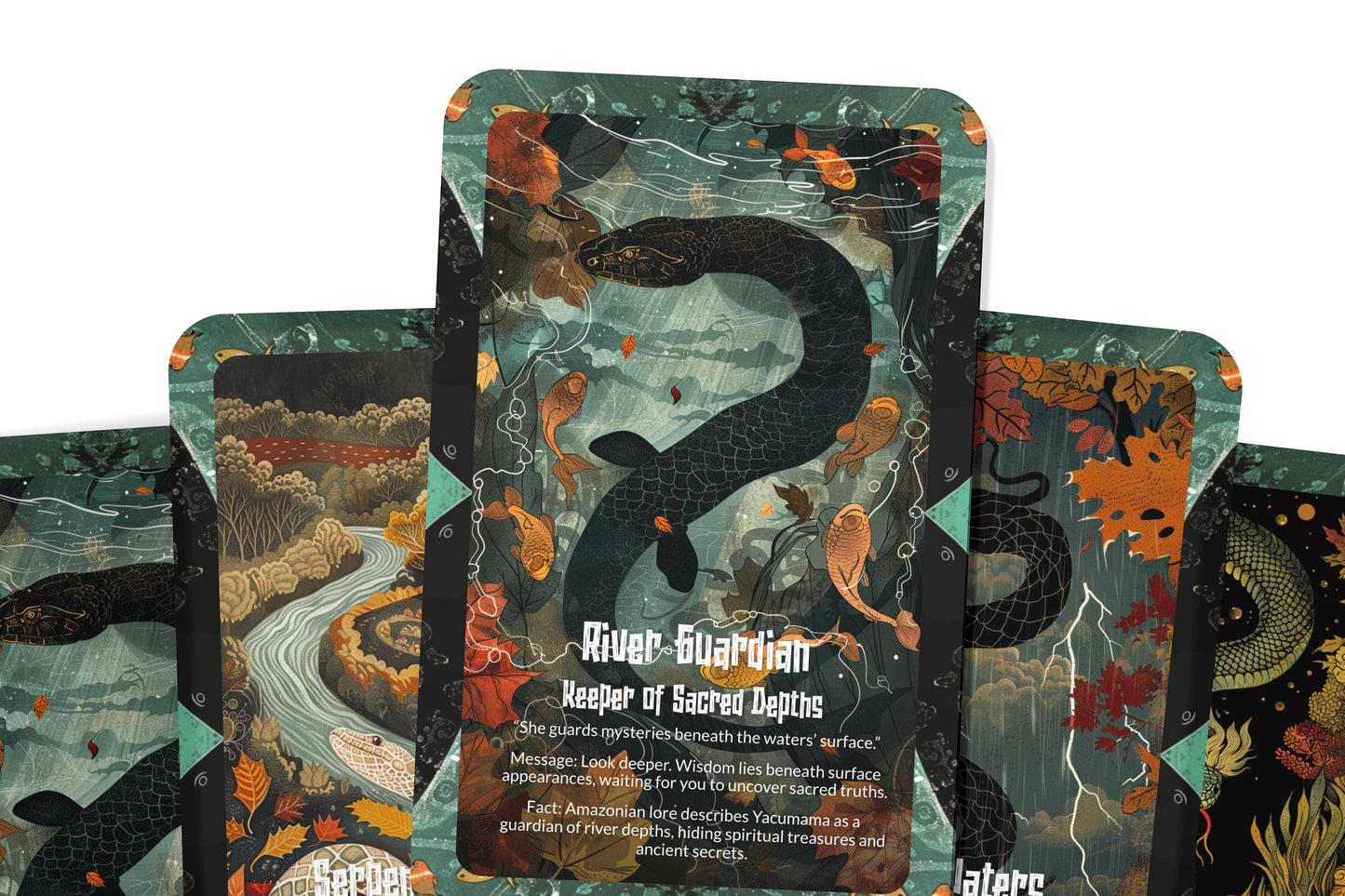The Oracle of Yacumama – A Water Serpent Oracle Deck – 22 Oracle Cards – Guardian of Rivers & Depths