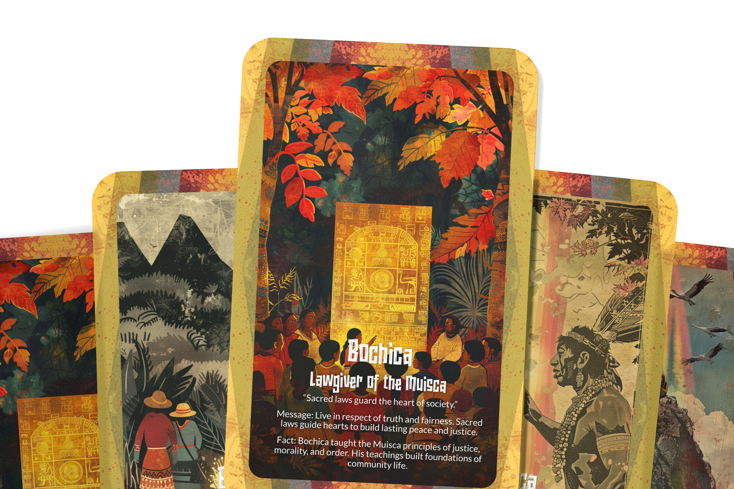 The Oracle of Bochica – A Teacher God Oracle Deck – 22 Oracle Cards – Bringer of Light & Law