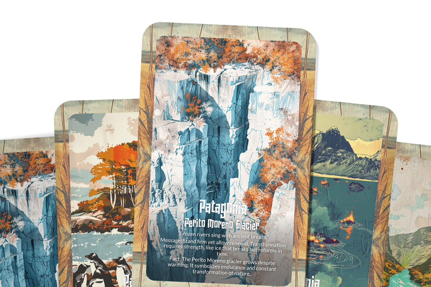 The Oracle of Patagonia – A Wilderness Oracle Deck – 22 Oracle Cards – Lands of Ice, Wind & Fire