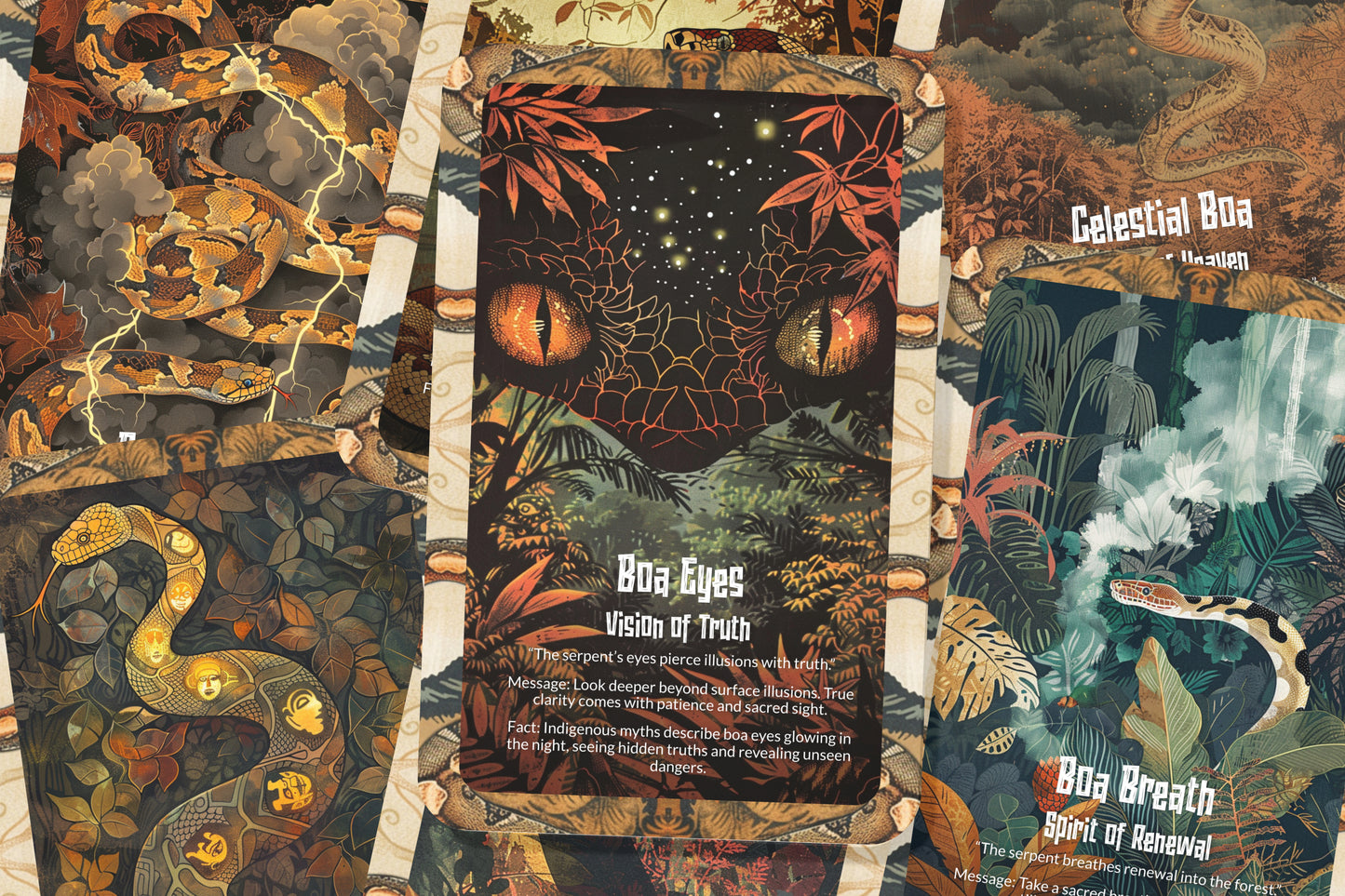 The Oracle of the Boa Serpent – A Primal Power Oracle Deck – 22 Oracle Cards – Keeper of Ancient Mysteries