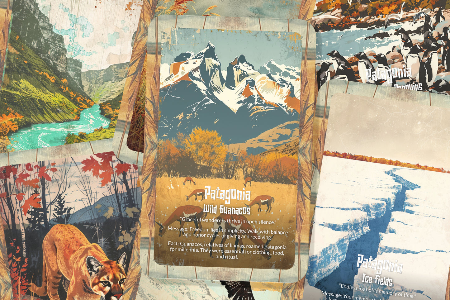 The Oracle of Patagonia – A Wilderness Oracle Deck – 22 Oracle Cards – Lands of Ice, Wind & Fire