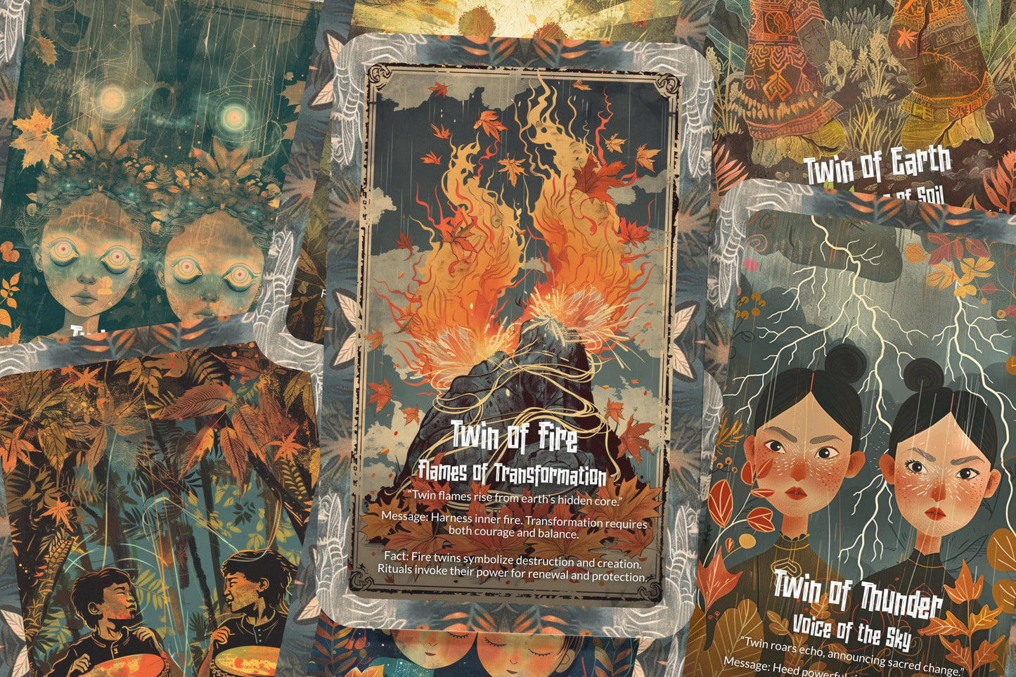 The Oracle of Sacred Twins – A Duality Oracle Deck – 22 Oracle Cards – Balance of Shadow & Light