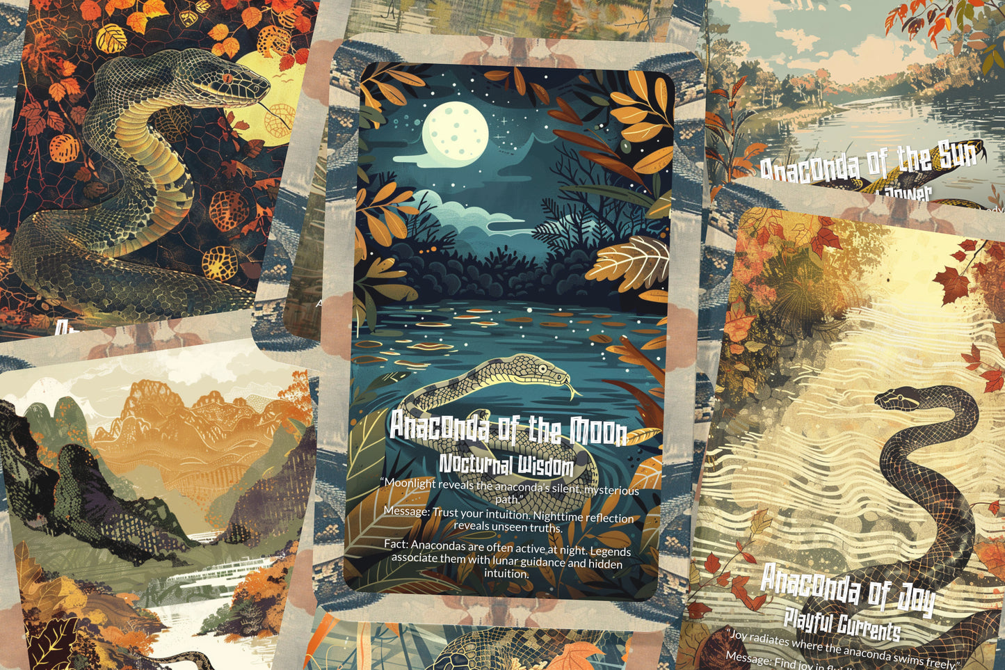 The Oracle of the Anaconda – A River Guardian Oracle Deck – 22 Oracle Cards – Spirit of Flow & Power
