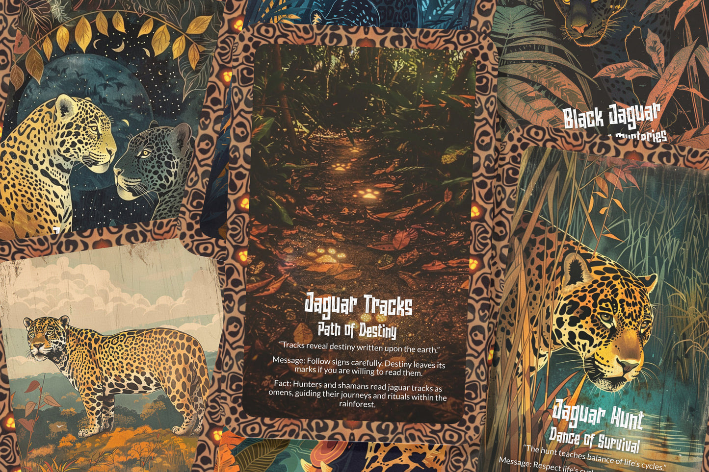 The Oracle of the Jaguar – A Night Guardian Oracle Deck – 22 Oracle Cards – Power, Protection & Sacred Hunt