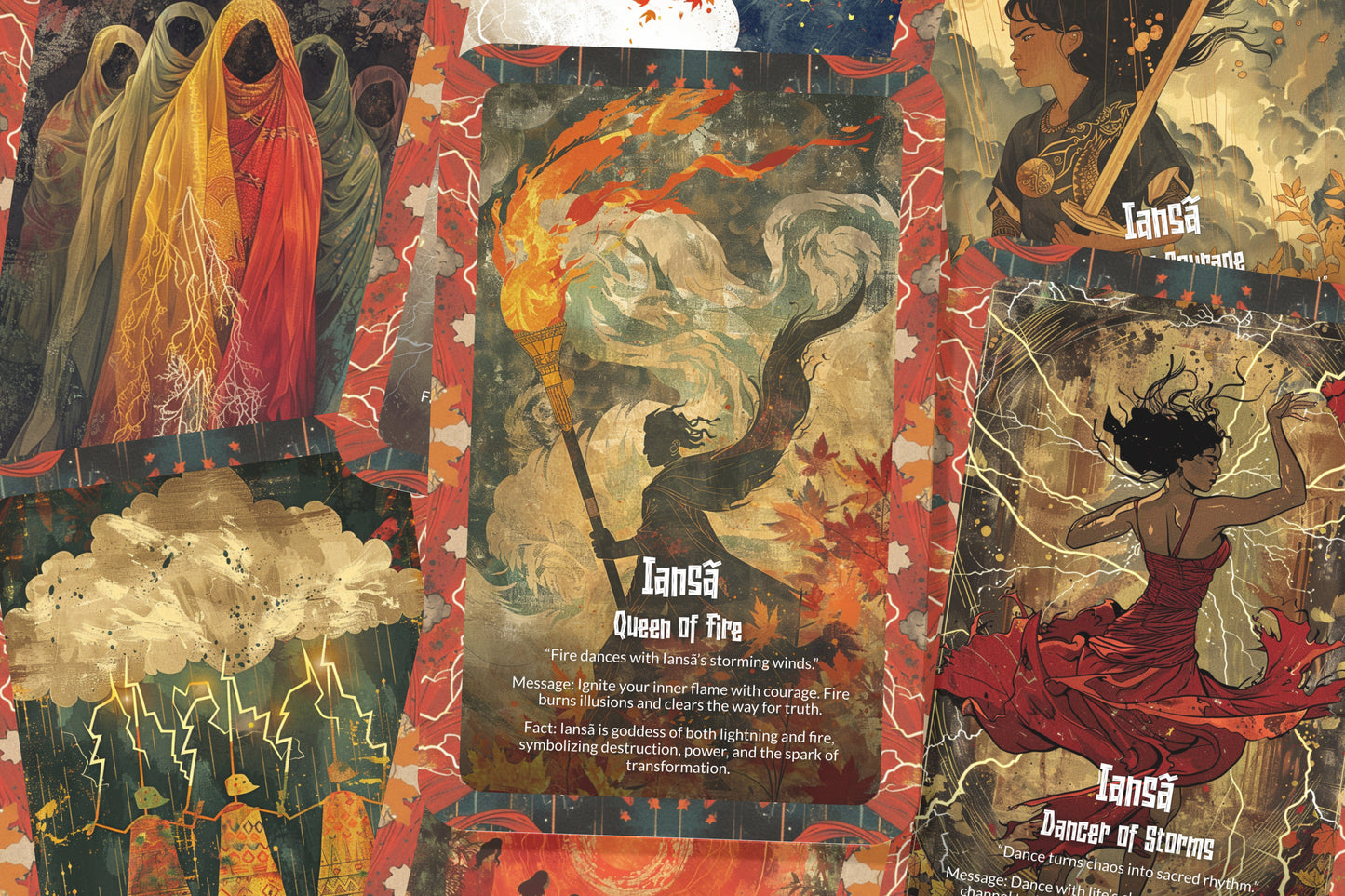 The Oracle of Iansã – A Storm Goddess Oracle Deck – 22 Oracle Cards – Mistress of Winds & Change