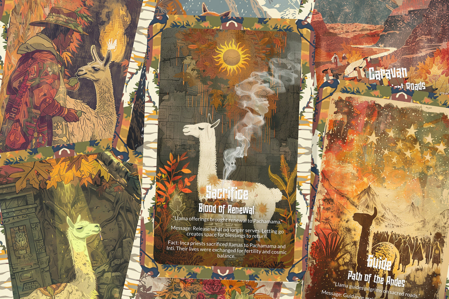 The Oracle of the Llama – A Sacred Carrier Oracle Deck – 22 Oracle Cards – Protector of the Andean Path