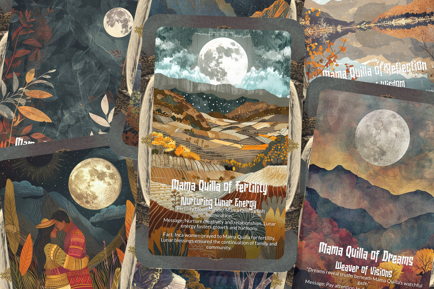 The Oracle of Mama Quilla – A Moon Goddess Oracle Deck – 22 Oracle Cards – Mother of Night & Time