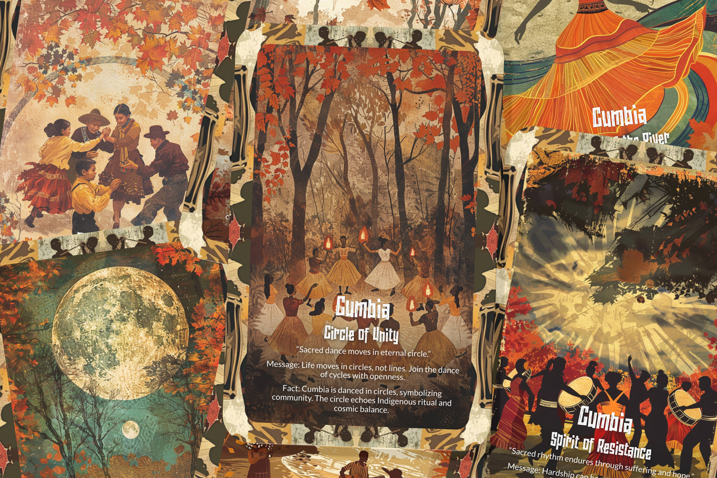 The Oracle of Cumbia – A Dance of Spirit Oracle Deck – 22 Oracle Cards – Music of the People’s Soul