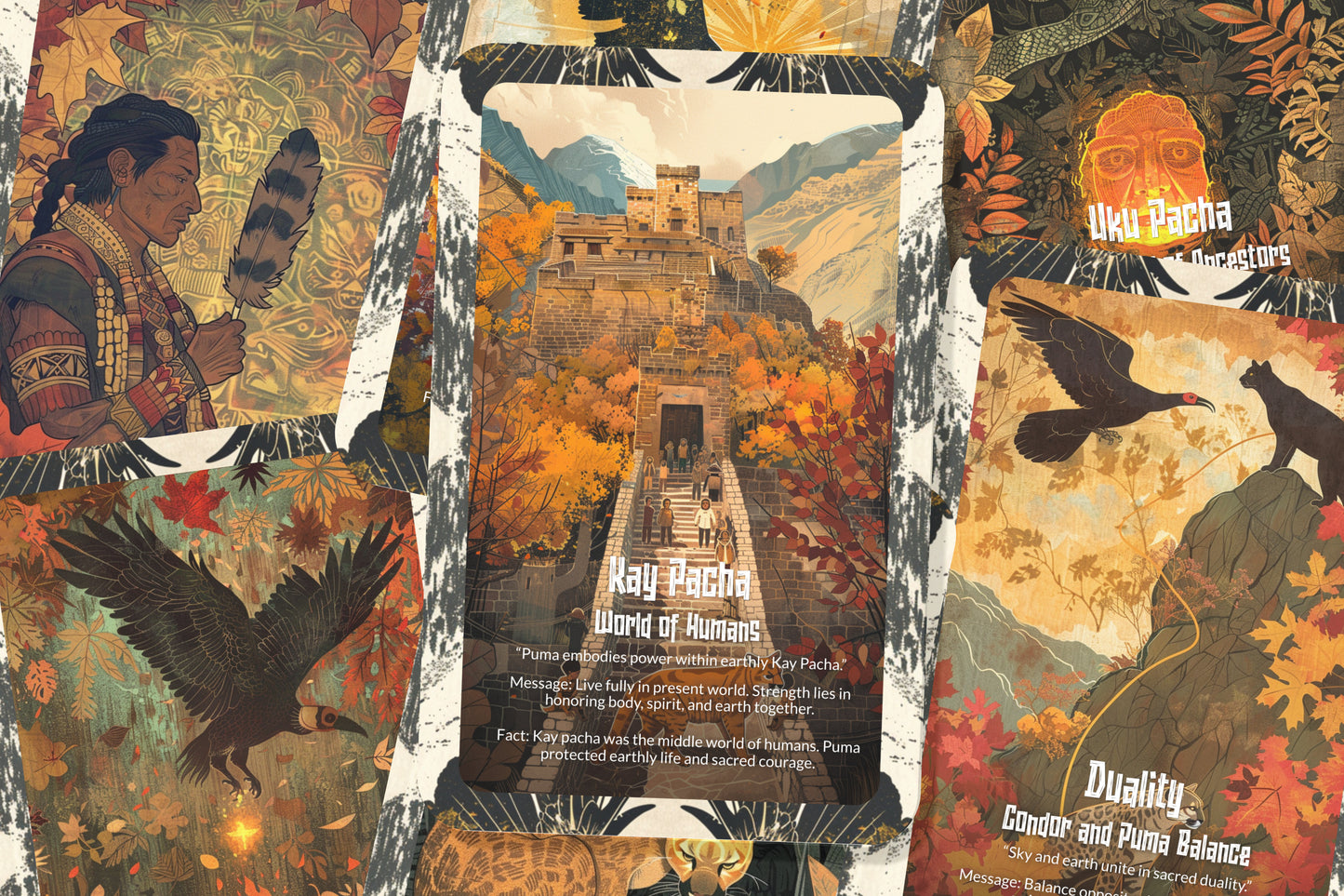 The Oracle of Condor & Puma – A Dual Spirit Oracle Deck – 22 Oracle Cards – Sky & Earth Guardians of the Andes