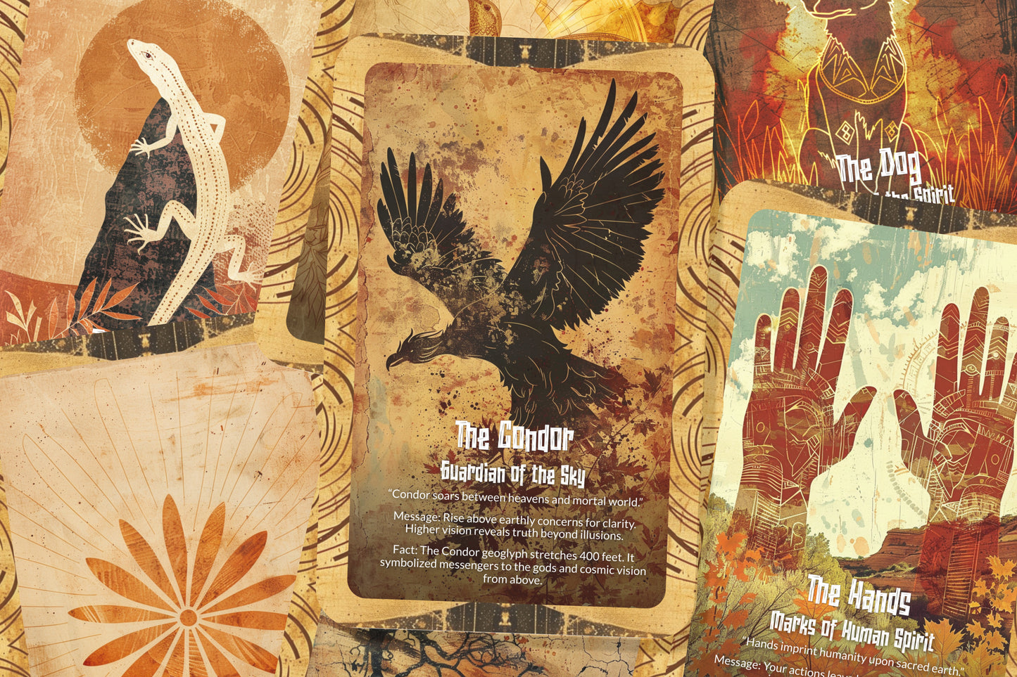 The Oracle of the Nazca Lines – A Sacred Geometry Oracle Deck – 22 Oracle Cards – Mysteries Etched in Desert Sands