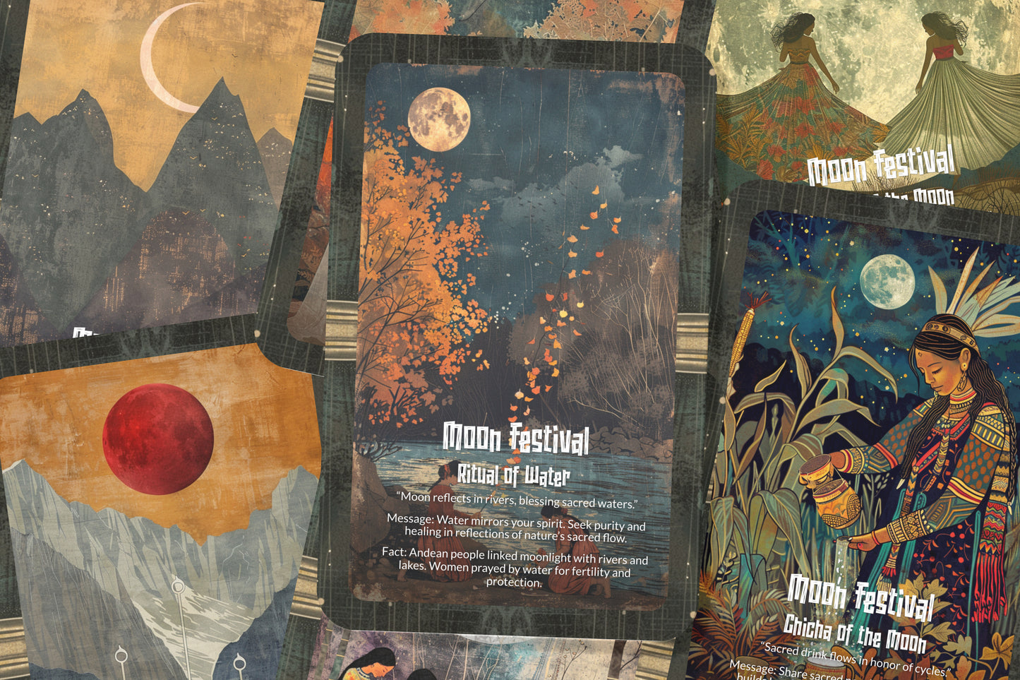 The Oracle of the Moon Festival – A Lunar Celebration Oracle Deck – 22 Oracle Cards – Spirit of Night Rituals