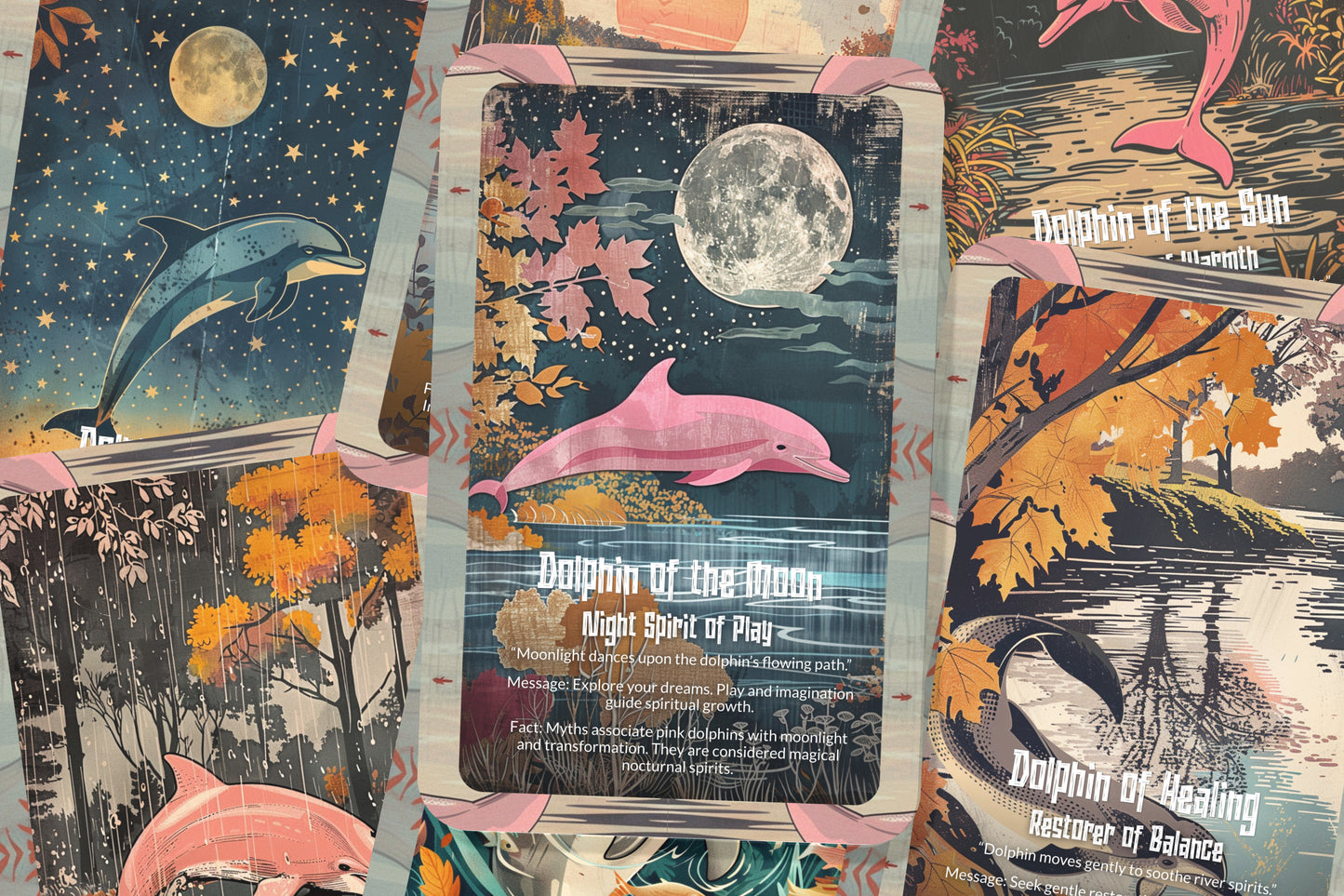 The Oracle of the Pink Dolphin – A River Spirit Oracle Deck – 22 Oracle Cards – Enchanter of Amazonian Waters