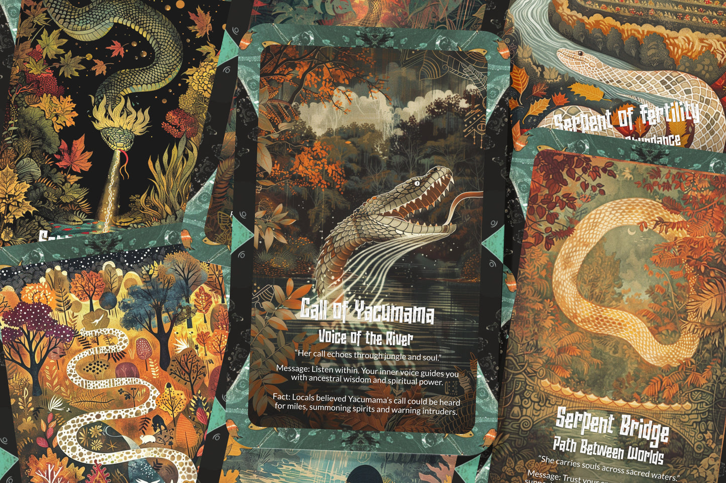 The Oracle of Yacumama – A Water Serpent Oracle Deck – 22 Oracle Cards – Guardian of Rivers & Depths