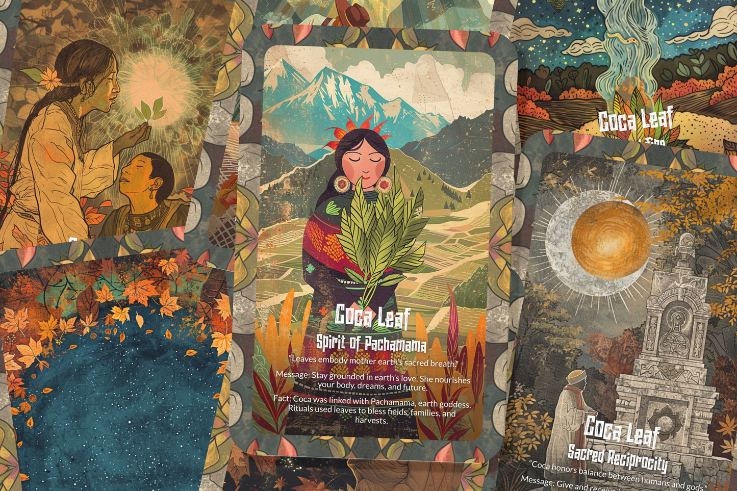 The Oracle of the Coca Leaf – A Divination Oracle Deck – 22 Oracle Cards – Ancestral Medicine & Sacred Offerings