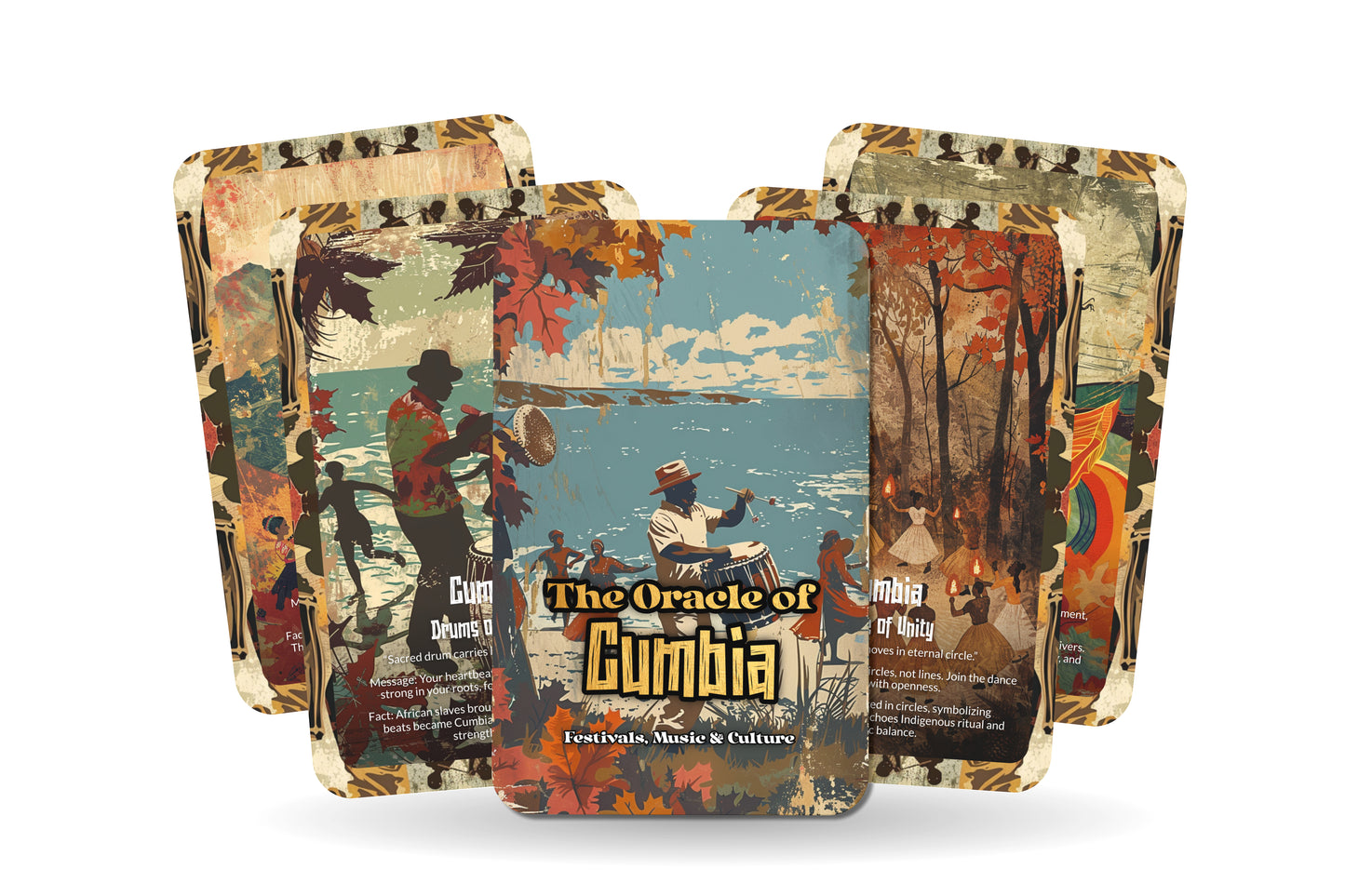 The Oracle of Cumbia – A Dance of Spirit Oracle Deck – 22 Oracle Cards – Music of the People’s Soul
