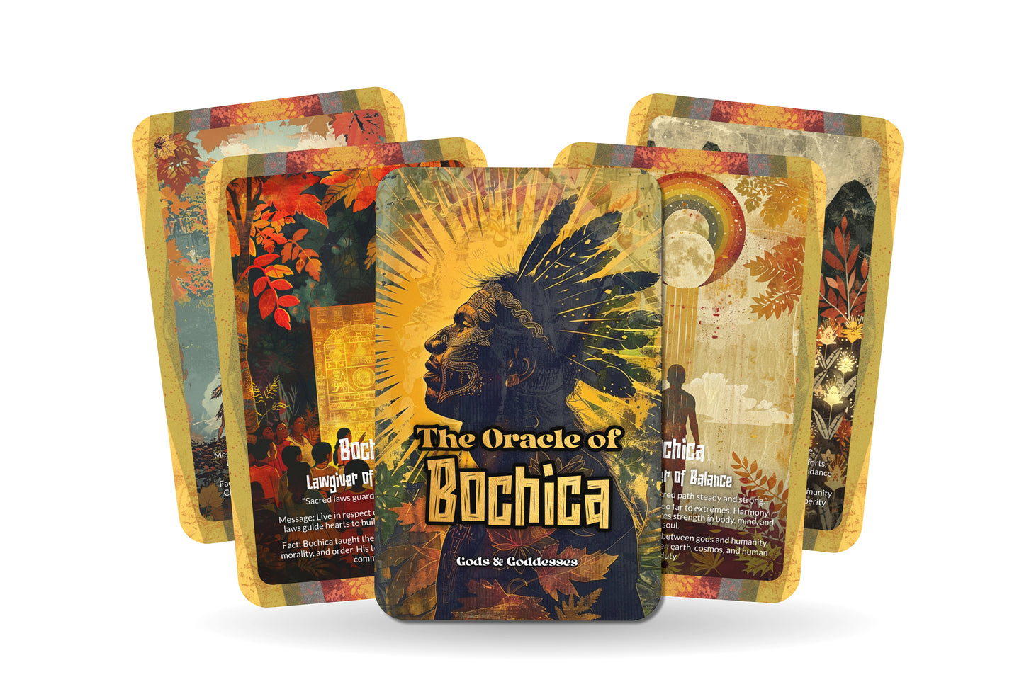 The Oracle of Bochica – A Teacher God Oracle Deck – 22 Oracle Cards – Bringer of Light & Law