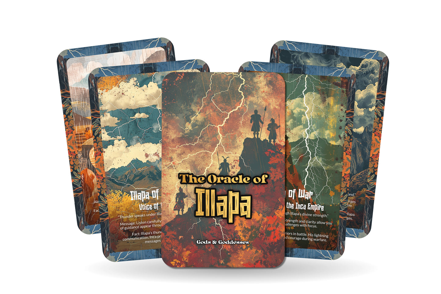 The Oracle of Illapa – A Thunder God Oracle Deck – 22 Oracle Cards – Lord of Rain & Lightning