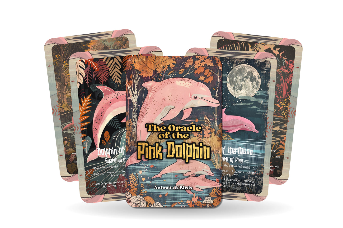 The Oracle of the Pink Dolphin – A River Spirit Oracle Deck – 22 Oracle Cards – Enchanter of Amazonian Waters
