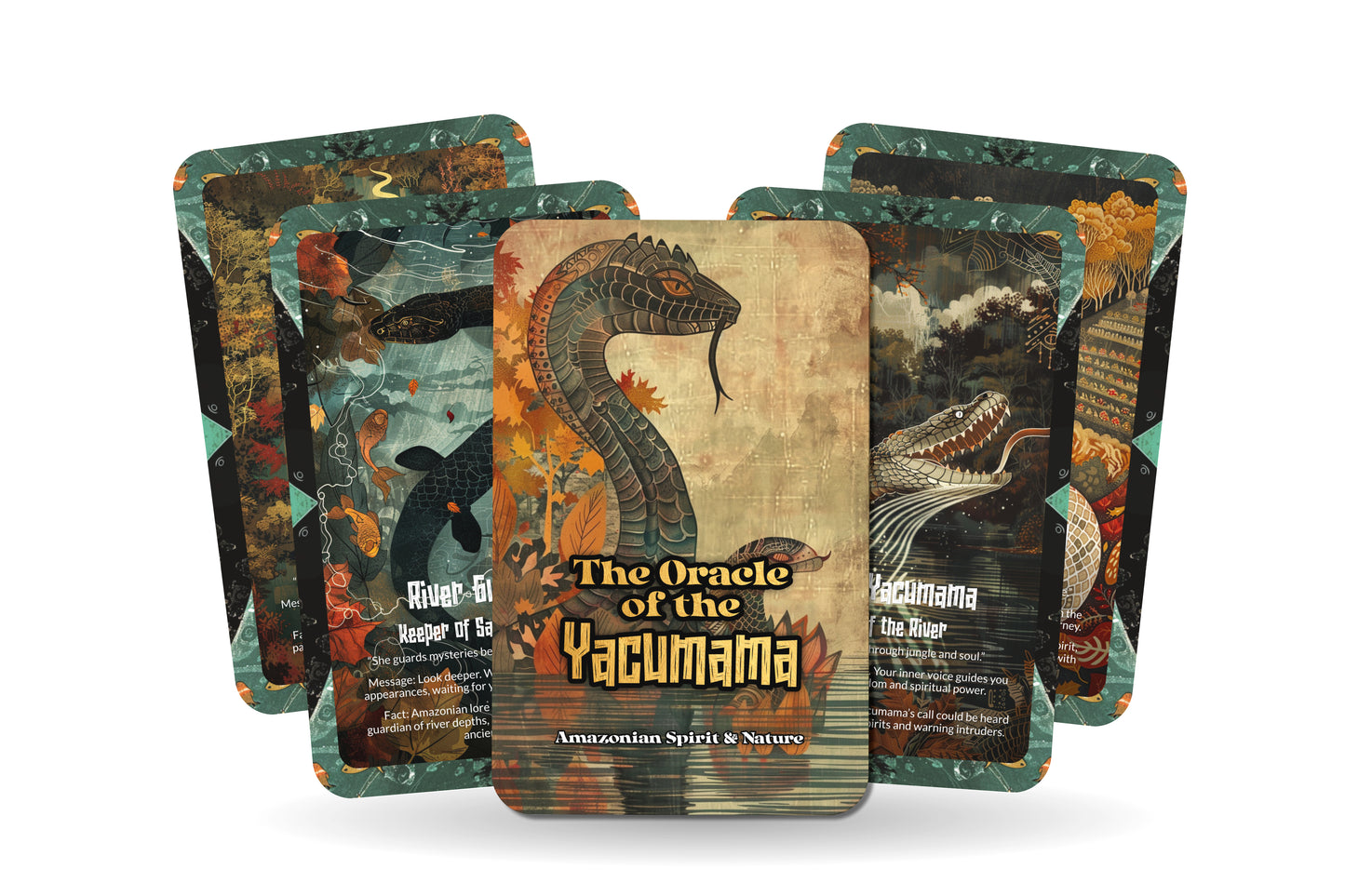 The Oracle of Yacumama – A Water Serpent Oracle Deck – 22 Oracle Cards – Guardian of Rivers & Depths