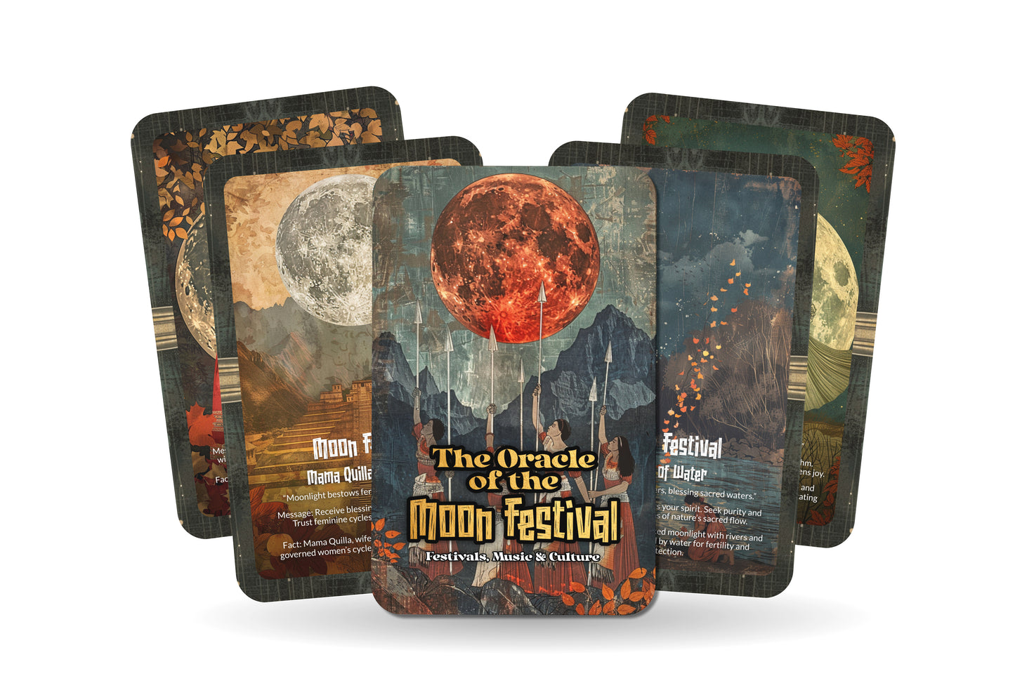 The Oracle of the Moon Festival – A Lunar Celebration Oracle Deck – 22 Oracle Cards – Spirit of Night Rituals