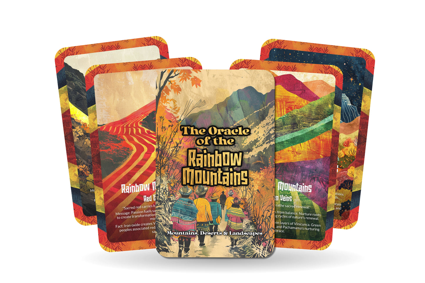 The Oracle of the Rainbow Mountains – A Living Earth Oracle Deck – 22 Oracle Cards – Spirit of Color & Stone