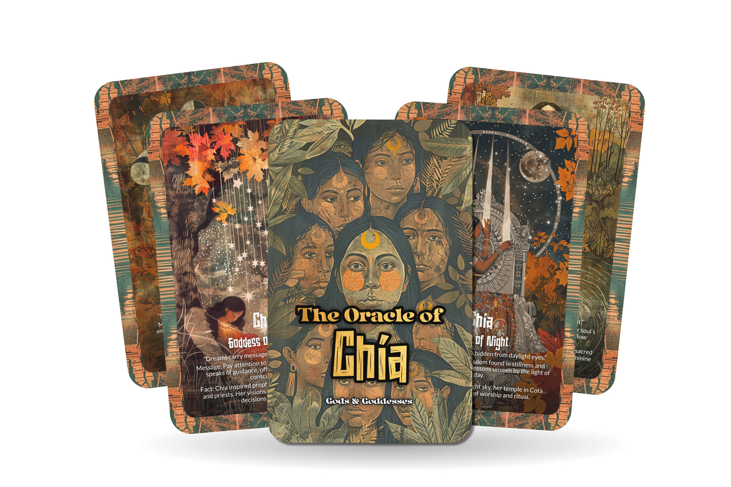 The Oracle of Chía – A Moon Goddess Oracle Deck – 22 Oracle Cards – Radiance of Night & Love