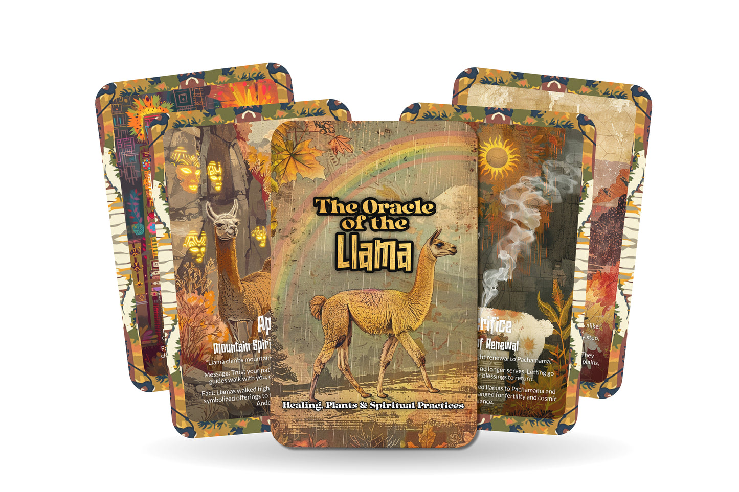 The Oracle of the Llama – A Sacred Carrier Oracle Deck – 22 Oracle Cards – Protector of the Andean Path