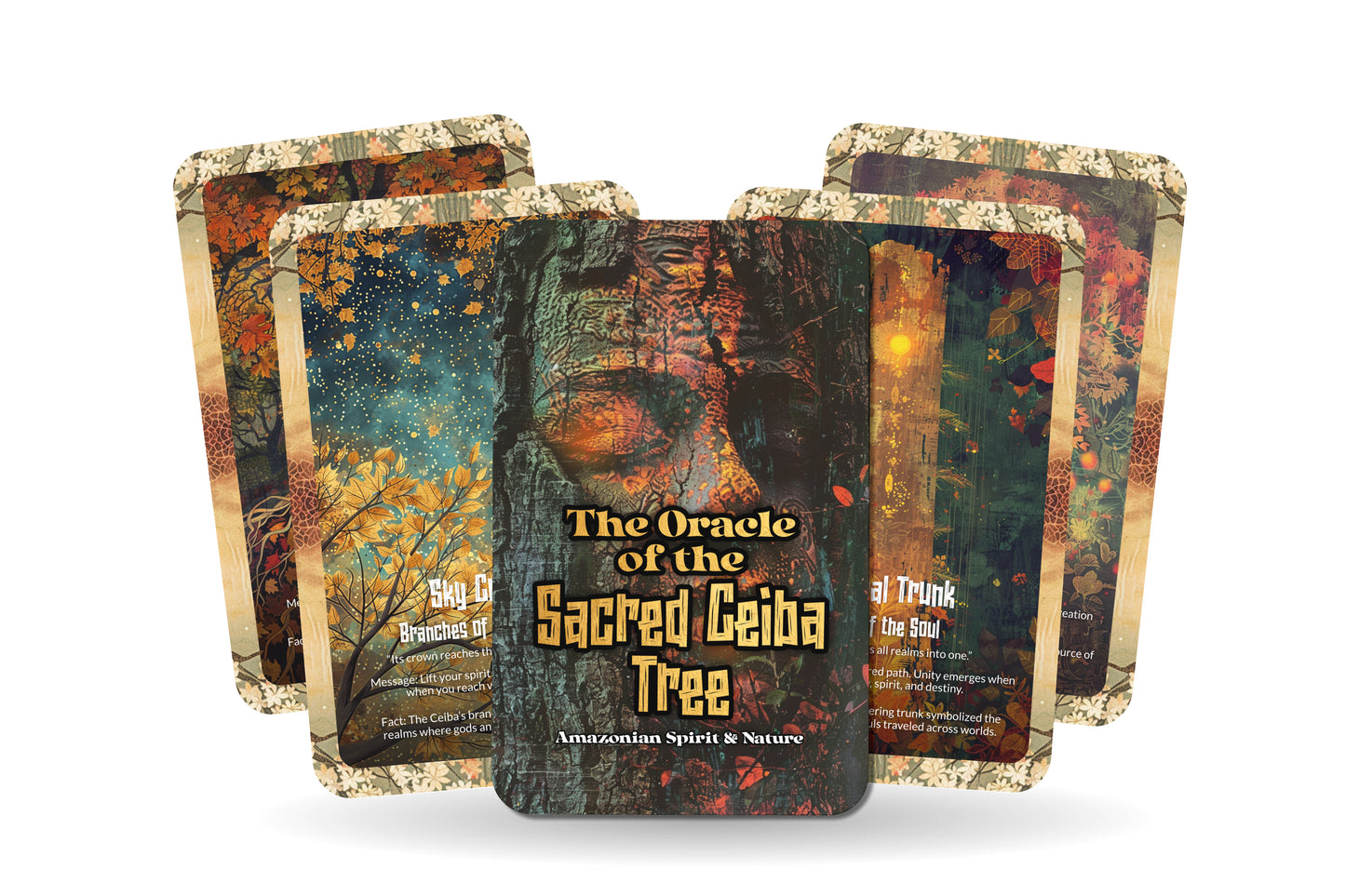 The Oracle of the Sacred Ceiba Tree – A World Tree Oracle Deck – 22 Oracle Cards – Axis of Earth, Sky & Underworld