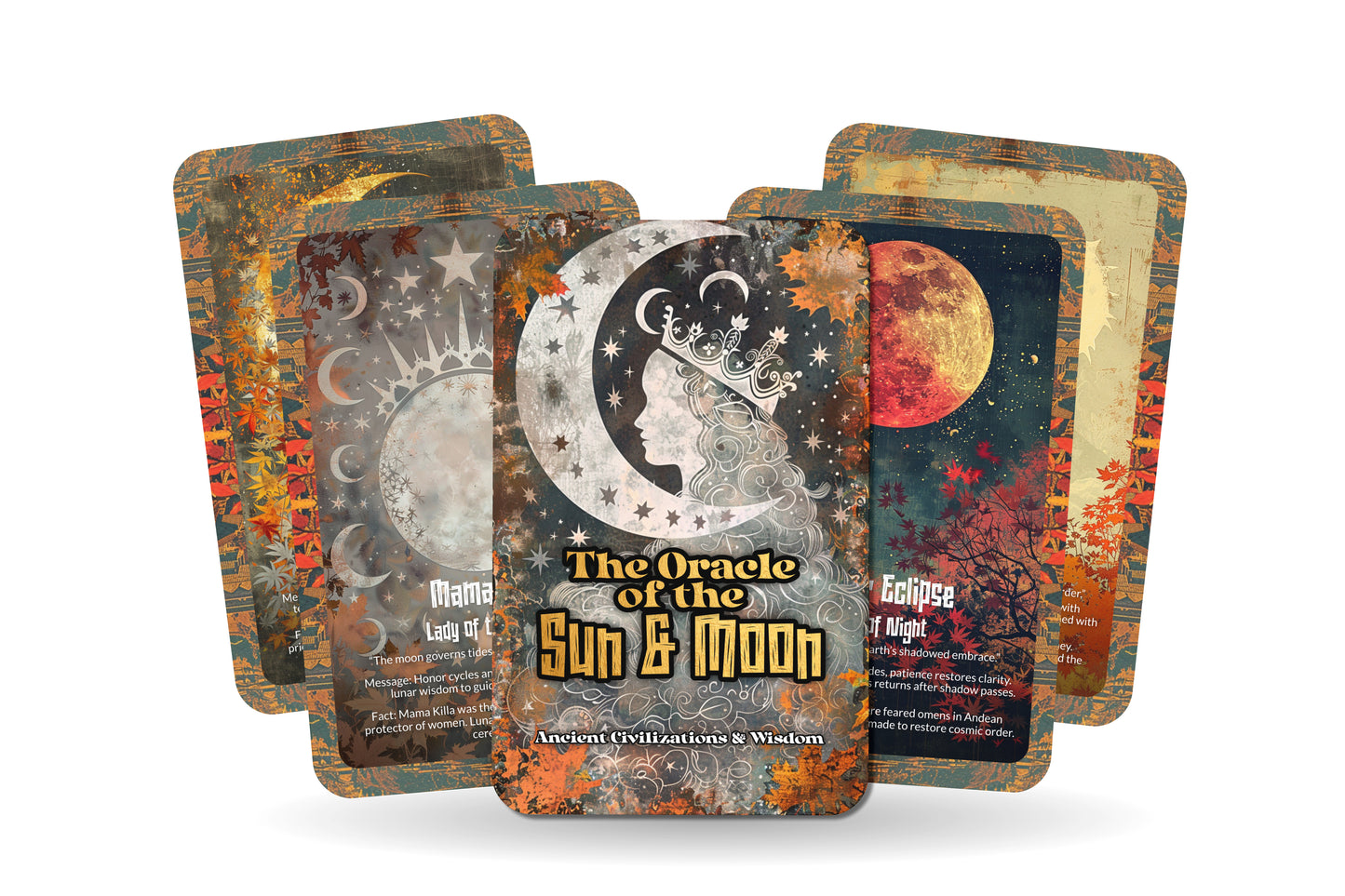 The Oracle of the Sun & Moon – A Celestial Harmony Oracle Deck – 22 Oracle Cards – Eternal Balance of Light & Shadow