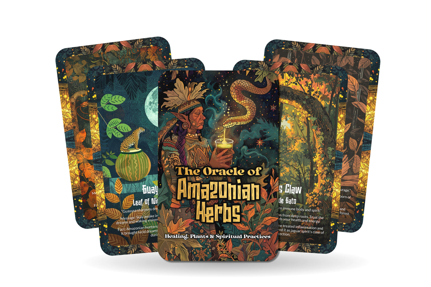 The Oracle of Amazonian Herbs – A Healing Spirit Oracle Deck – 22 Oracle Cards – Green Wisdom of the Jungle