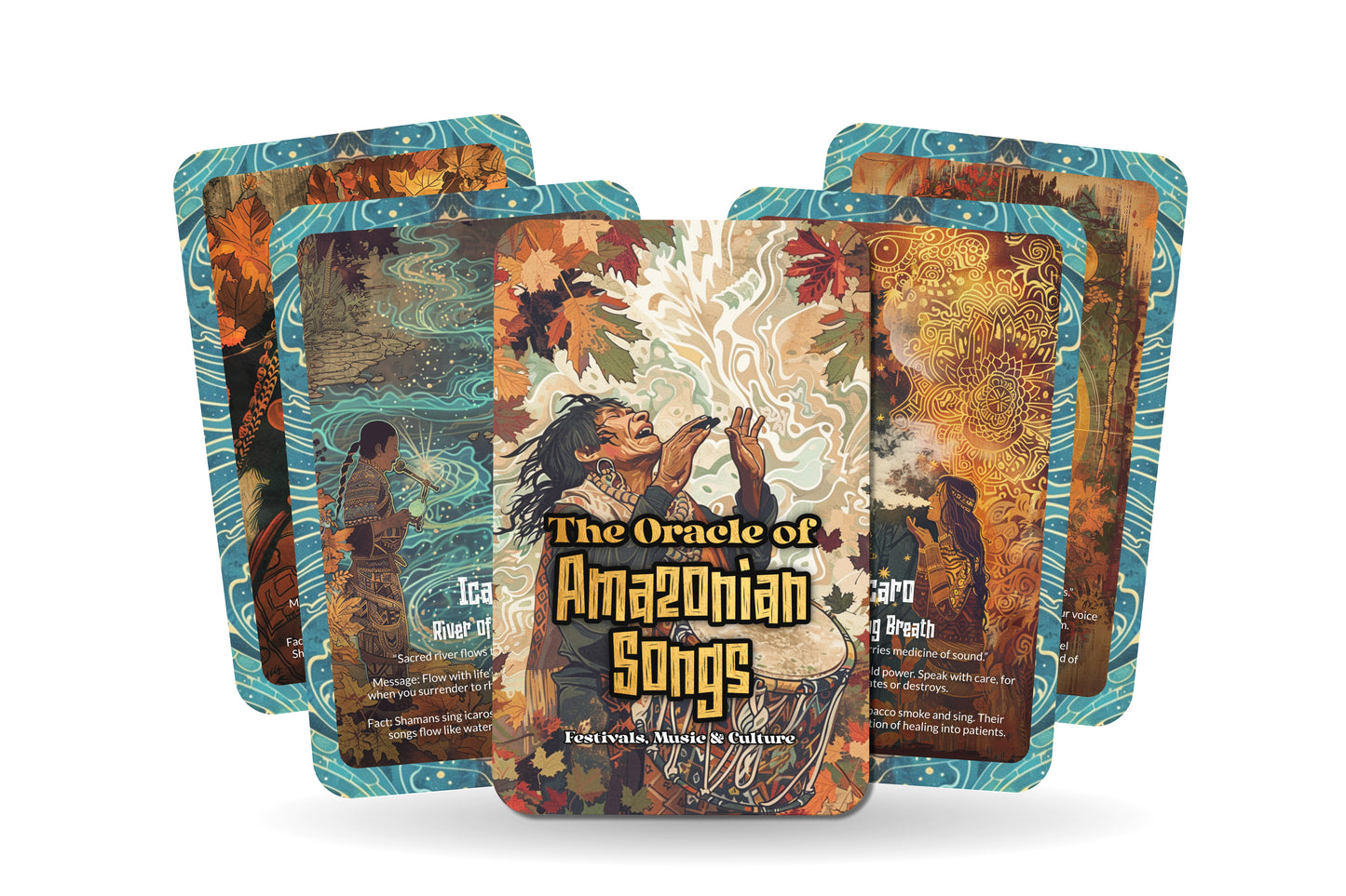 The Oracle of Amazonian Songs – A Jungle Rhythm Oracle Deck – 22 Oracle Cards – Spirit Chants of the Rainforest