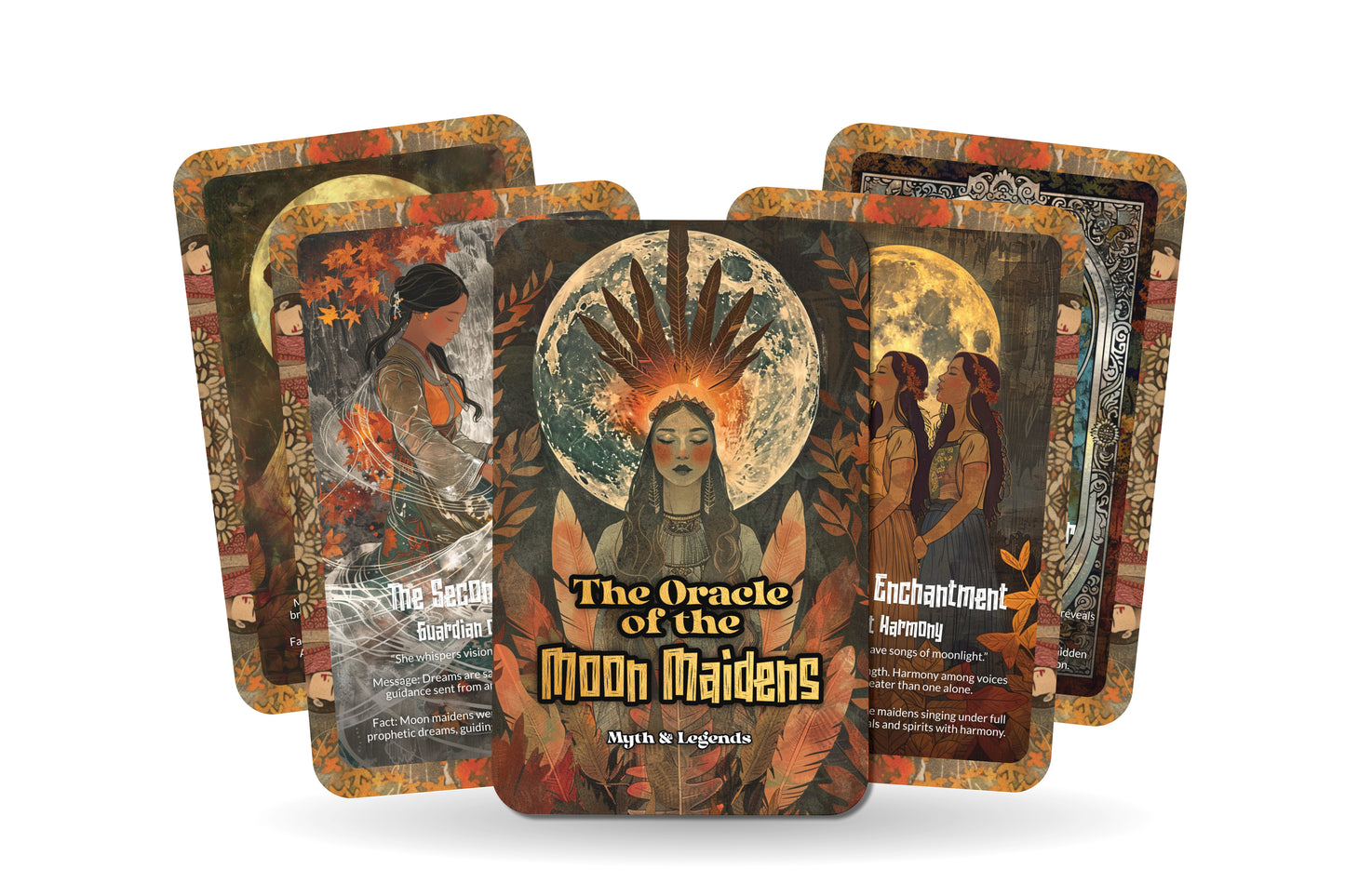 The Oracle of the Moon Maidens – A Lunar Spirit Oracle Deck – 22 Oracle Cards – Daughters of Night & Mystery