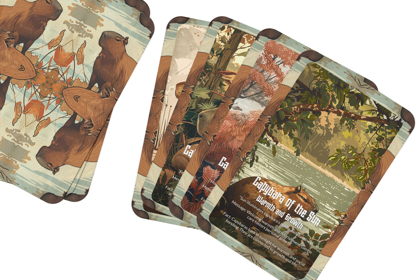 The Oracle of the Capybara – A Gentle Water Oracle Deck – 22 Oracle Cards – Harmony of River & Land