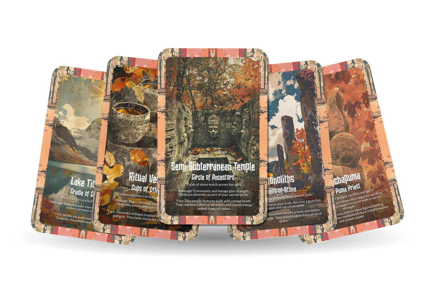 The Oracle of Tiwanaku – A Lost Civilization Oracle Deck – 22 Oracle Cards – Portals of Andean Wisdom