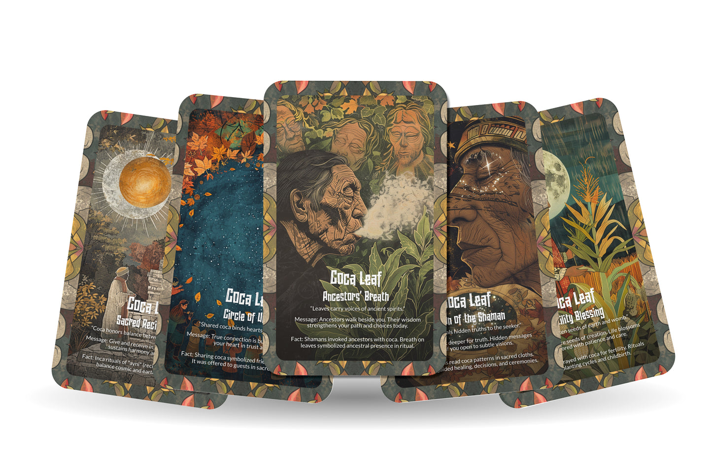 The Oracle of the Coca Leaf – A Divination Oracle Deck – 22 Oracle Cards – Ancestral Medicine & Sacred Offerings