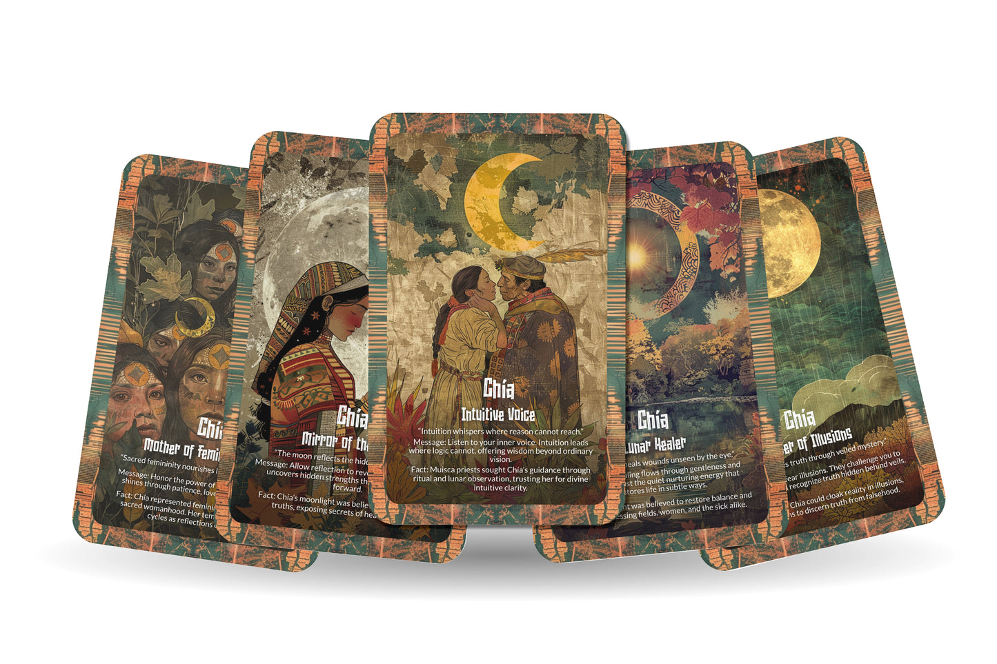 The Oracle of Chía – A Moon Goddess Oracle Deck – 22 Oracle Cards – Radiance of Night & Love