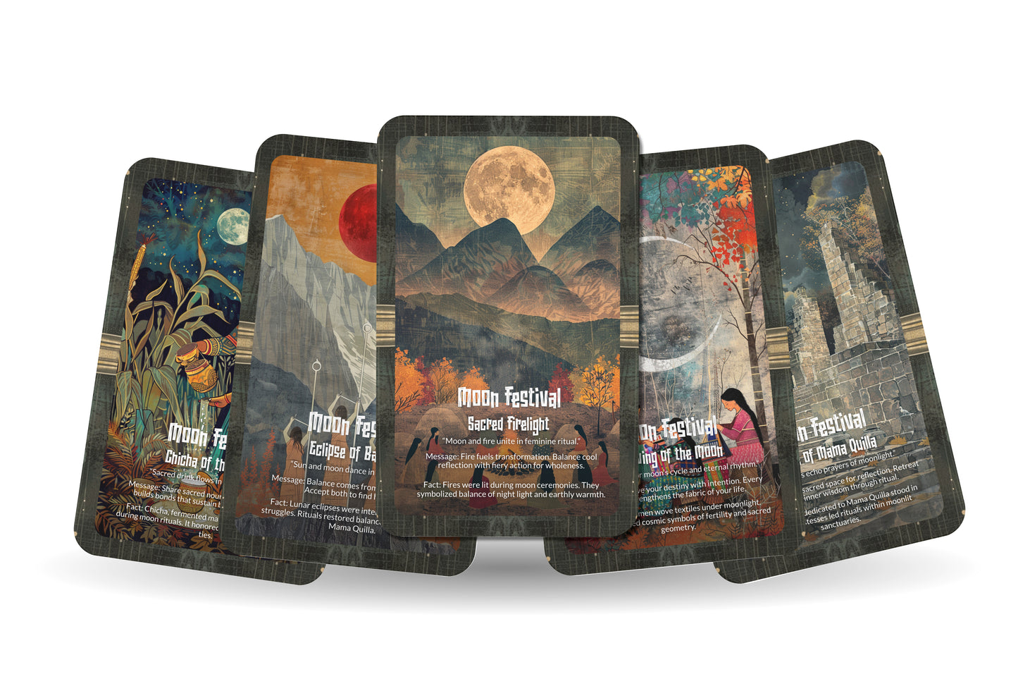 The Oracle of the Moon Festival – A Lunar Celebration Oracle Deck – 22 Oracle Cards – Spirit of Night Rituals