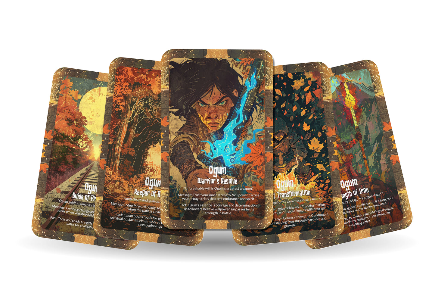 The Oracle of Ogum – A Warrior God Oracle Deck – 22 Oracle Cards – Spirit of Iron & Victory