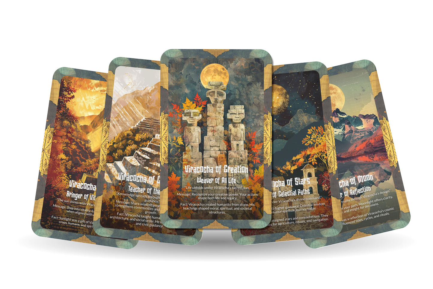 The Oracle of Viracocha – A Creator God Oracle Deck – 22 Oracle Cards – Maker of Earth & Sky